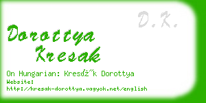 dorottya kresak business card